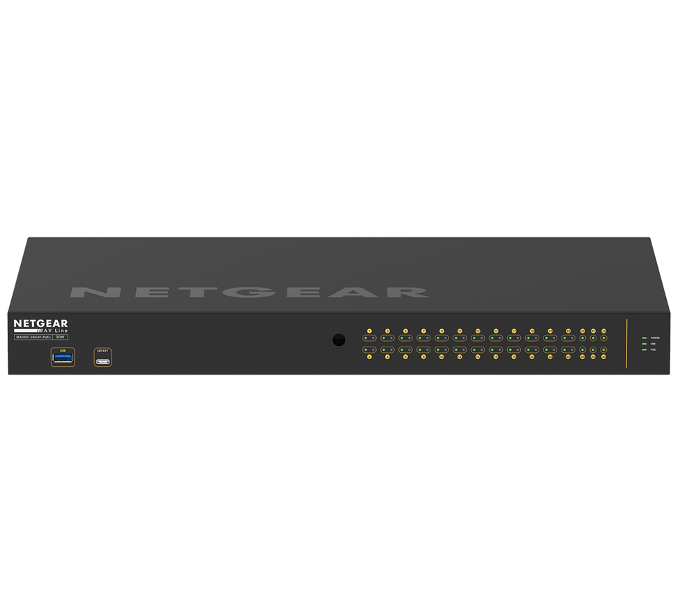 NETGEAR AV LINE 24X1G POE+ 300W 2X1G and 4X SFP Managed Switch (Preconfigured)