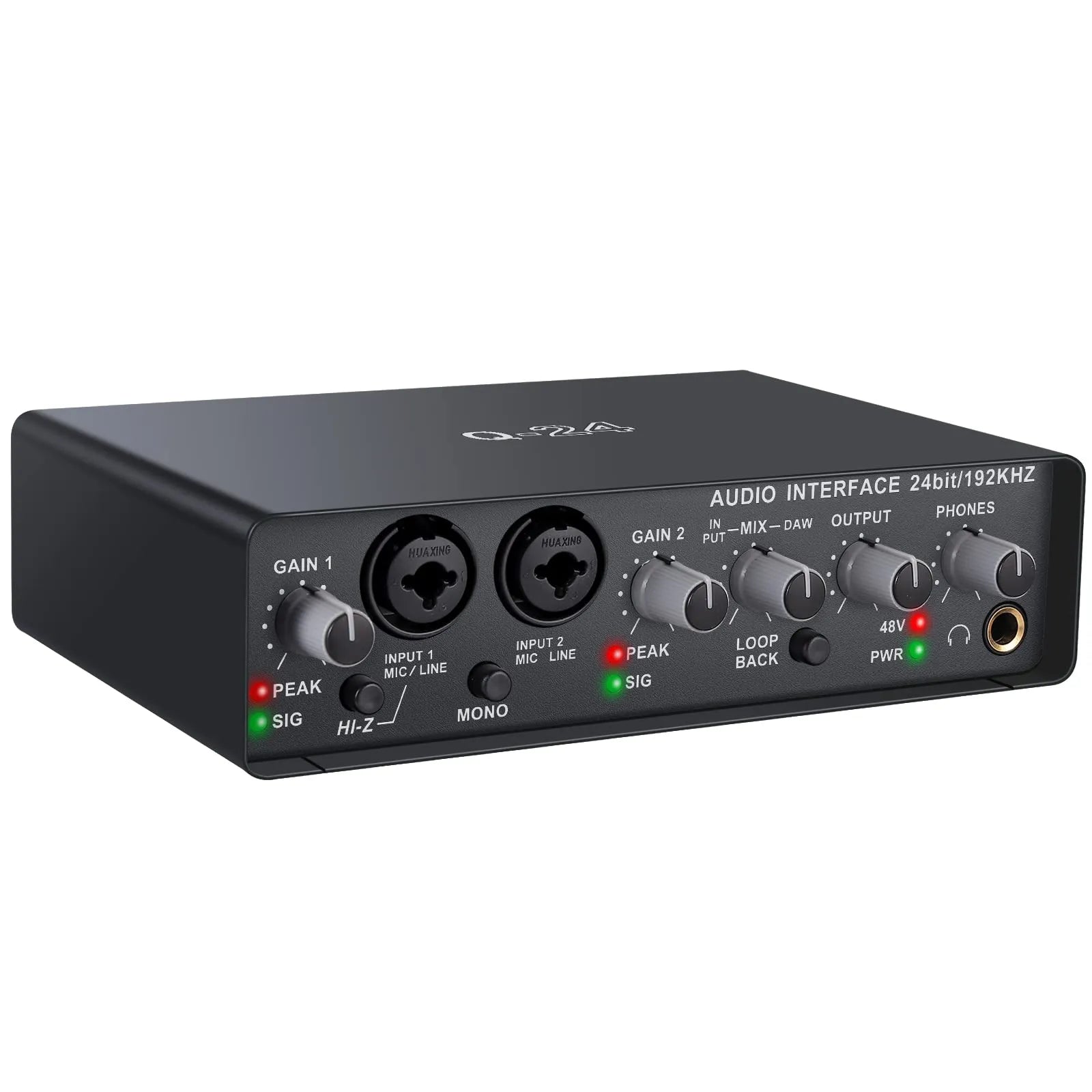 Q-24 Q-22 Q-12 Audio Interface Sound Card With Monitor Mixing Console Studio Recording Microphone 48V Phantom Power Sound Mixer